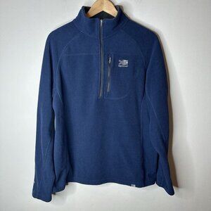 Karrimor Mens Fleece Quarter Zip Navy Blue Size Large Outdoor Hiking